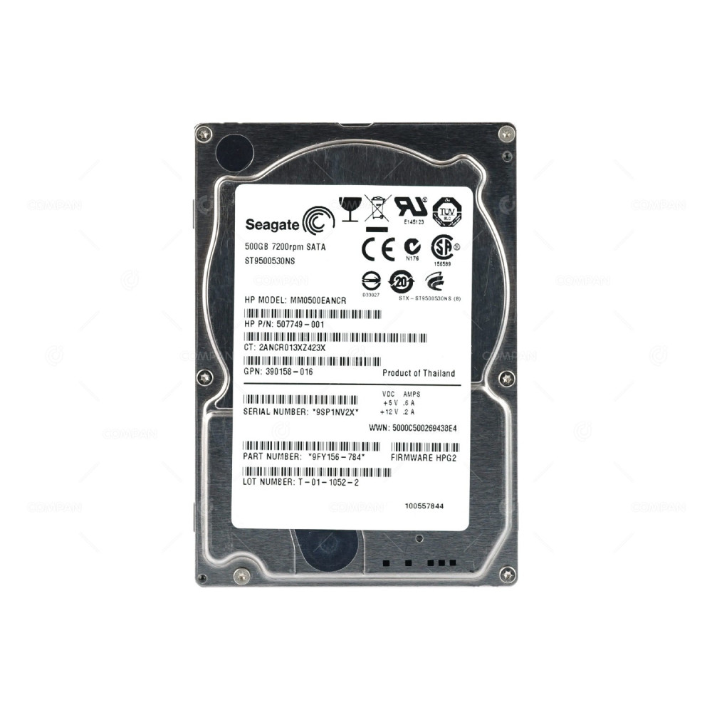 ST9500530NS SEAGATE HARD DRIVE 500GB 7.2K 3G 2.5 SATA
